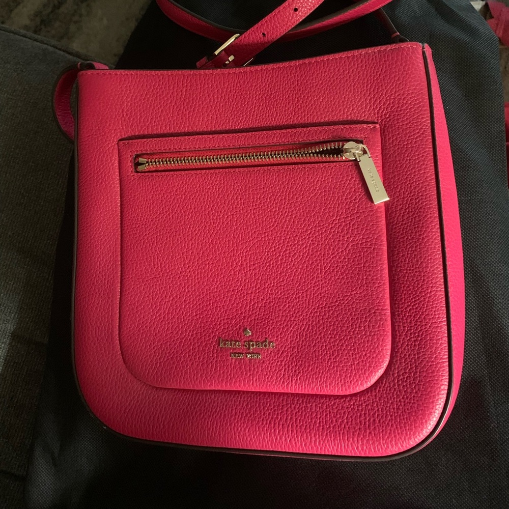 Kate Spade Bright Rose Crossbody Bag with Gold Hardware